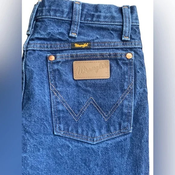 WRANGLERS Mens 936DEN Straight Leg Slim Fit Rough Blue Jeans 31 X 30 EUC - Picture 4 of 12